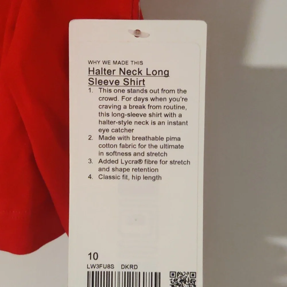 Halter neck long sleeve shirt - Picture 2 of 2